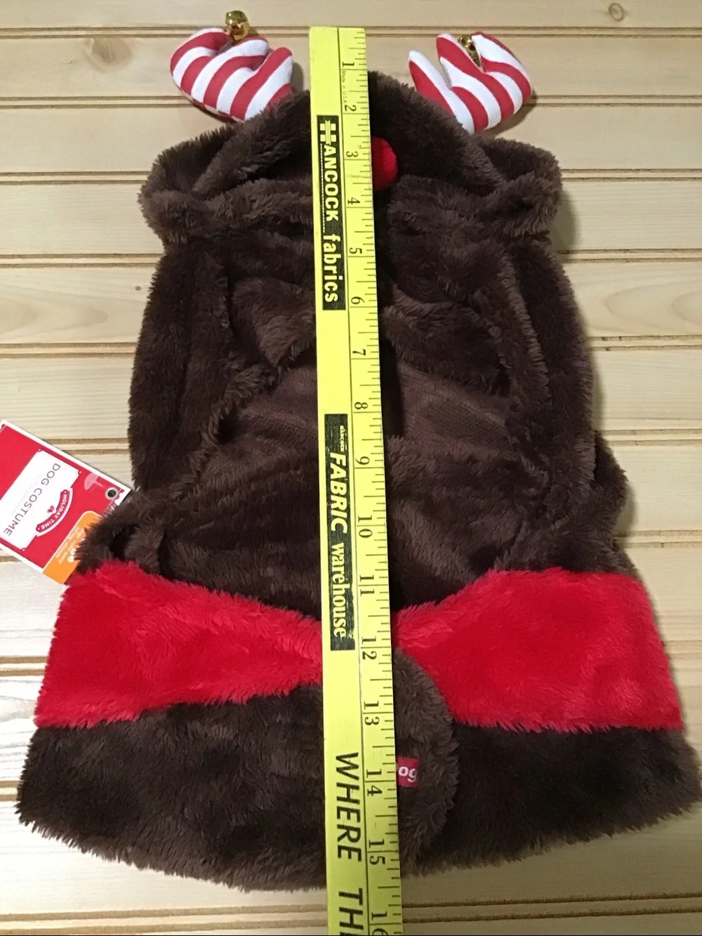 Holiday Time Large Dog Red Nose Candy Cane Antlers Pet Costume NWT